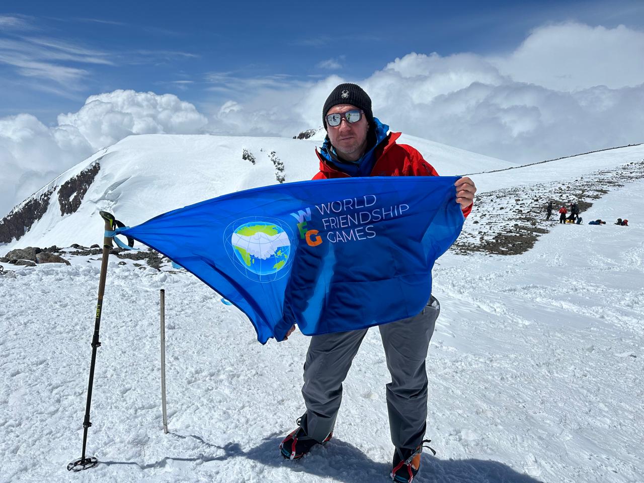 World Friendship Games Flag Raised on Mount Elbrus